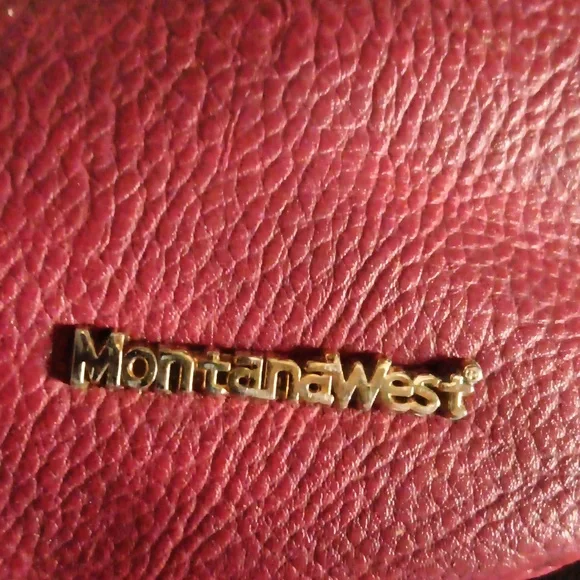 Montana West Crossbody Bag Western Strap Pockets Burgundy - Picture 11 of 11